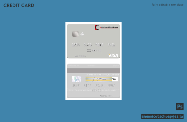 Beispielvorschau der First Bank Visa Debitkarte von São Tomé und Príncipe, Afrika
